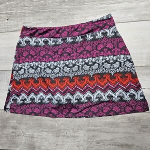 Tranquility by Colorado Clothing Skort Large Colorful Gray Scroll Golf Tennis